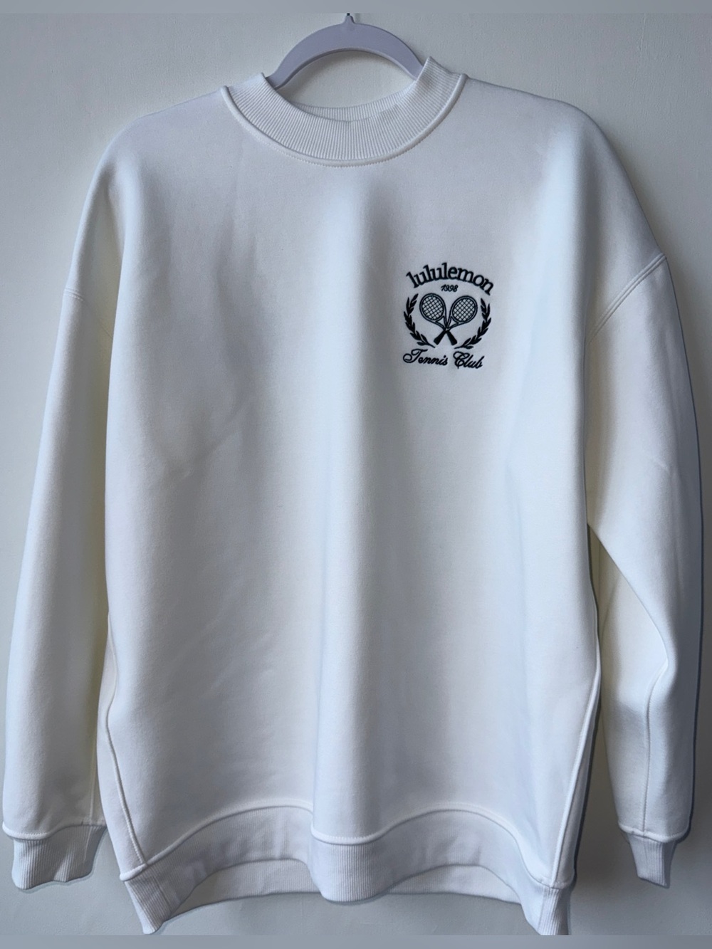 Lululemon Tennis Club Heavyweight Fleece Pullover Size M White Opal Never Worn